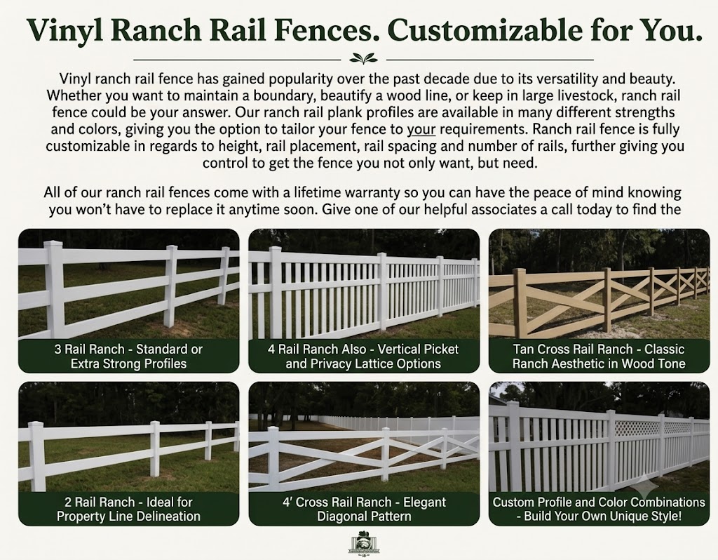 vinyl ranch rail fence near me
