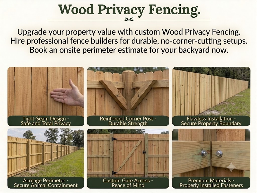 wood privacy fence near me