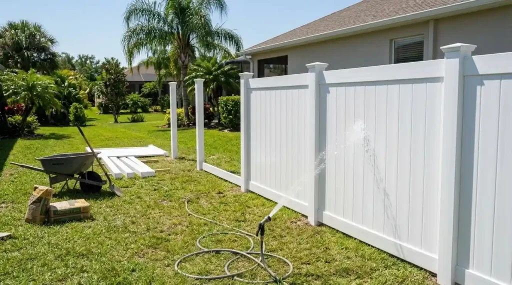 vinyl fence installation