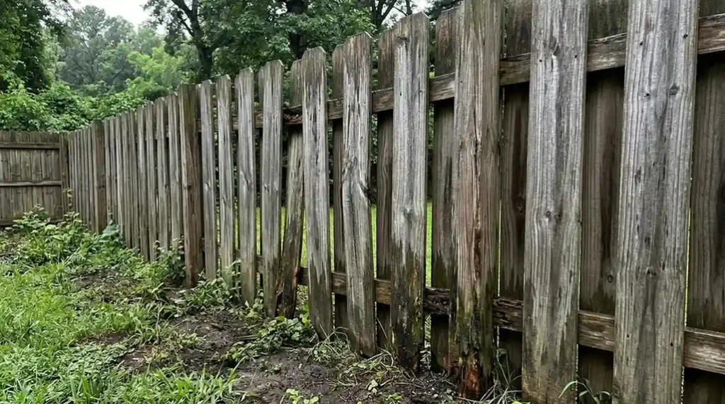 Wood fence damage from humidity in Florida weather
