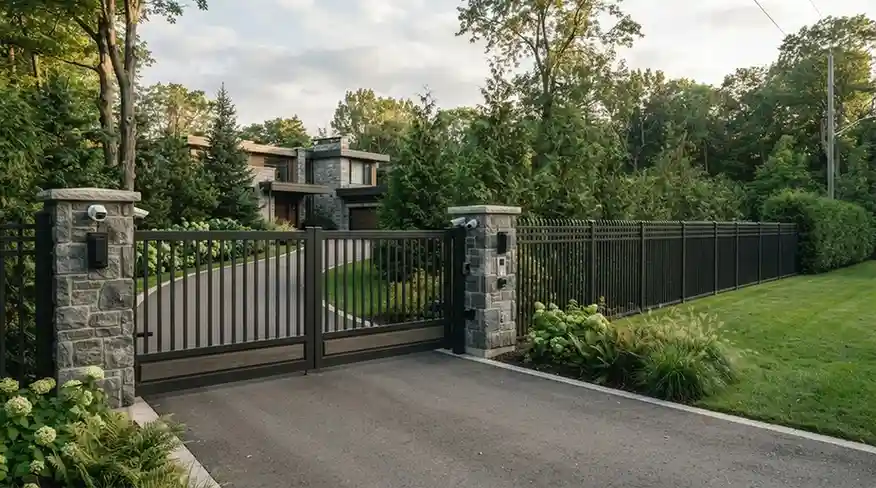 modern home security fence