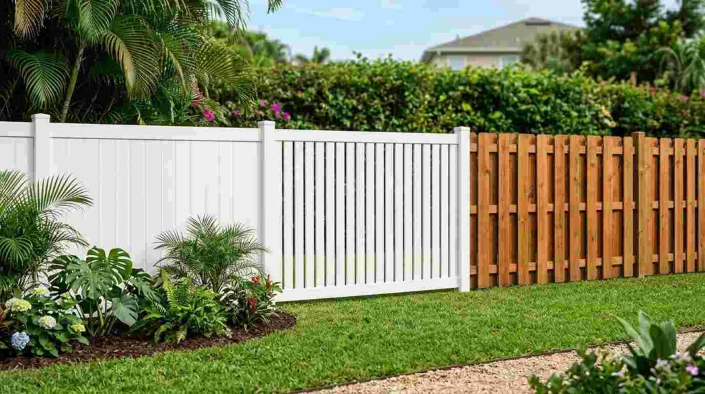 comparing three different fence