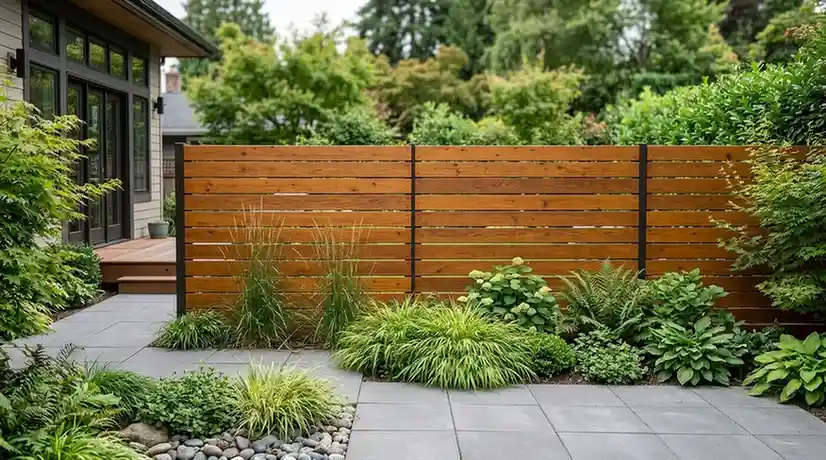 horizontal board fencing