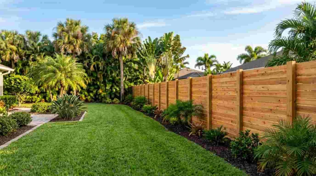 wooden fence residential property